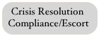 Crisis Resolution
Compliance/Escort